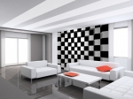 fototapeta-00968-Interior-Black-and-White-Squares
