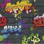 Tapeta KIDS TEENS Rasch 237801 graffiti cegla mur