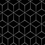 Tapeta WALL iD 178101 geometria 3D czarno biała