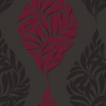Tapeta SAPHYR 208041 ornament grafit czerwień czarny
