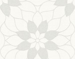 Tapeta BUDE 3617-07 motyw kwiatowy biały écru