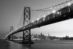 Fototapeta na flizelinie San Francisco SkyLine Most Czarno Biała 5407-8