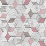 Tapeta HEXAGONE L59303 nowoczesny wzór geometryczny mozaika
