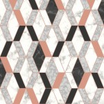 Tapeta HEXAGONE L63805 marmur mozaika romby