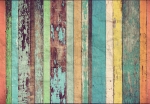 Fototapeta na flizelinie 966 Colored Wooden Wall Drewno