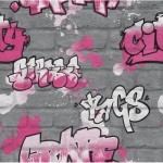 Tapeta KIDS TEENS Rasch 237818 graffiti mur cegła