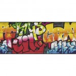 Tapeta Pasek KIDS TEENS Rasch 237900 kolorowe graffiti
