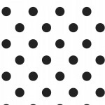 Tapeta 13540-47 grochy kółka kropki czarno biała